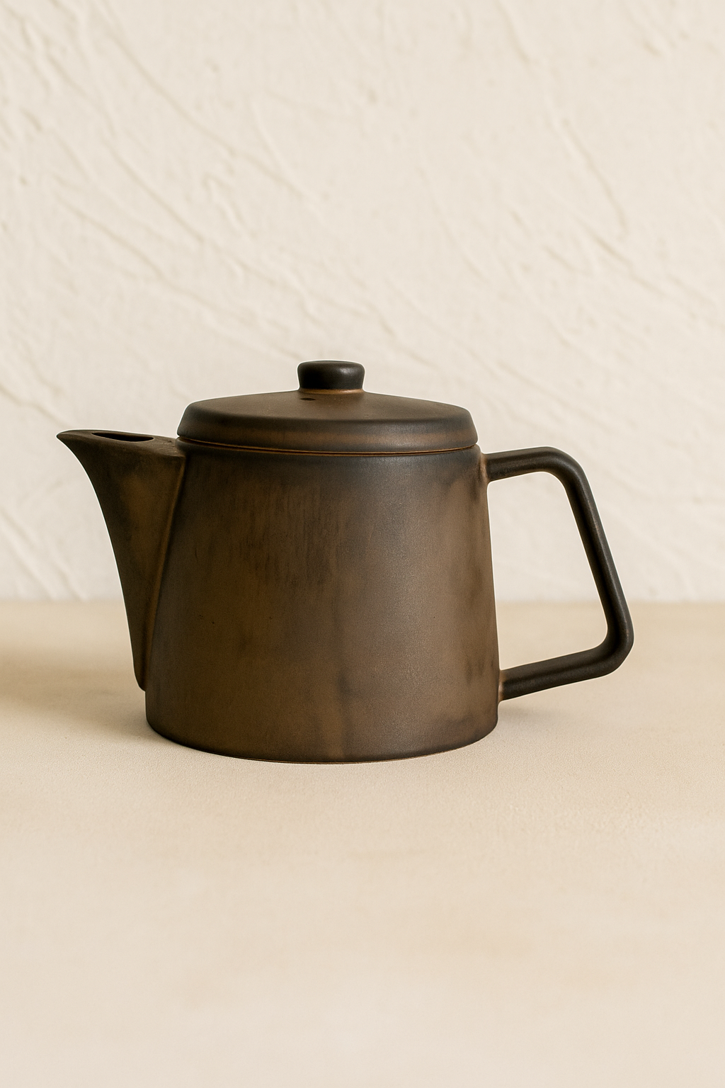 Rustic brown Stone Mino Ware Teapot 500ml